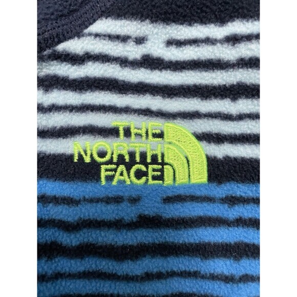 The North Face Full Zip Fleece Jacket Toddler Blue & Bright Green 3/6M - Picture 3 of 7